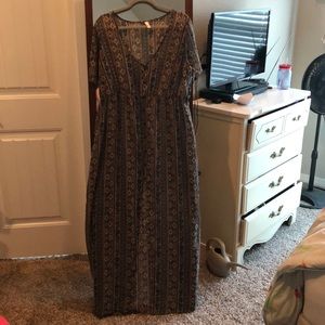 Long sheer dress overlay